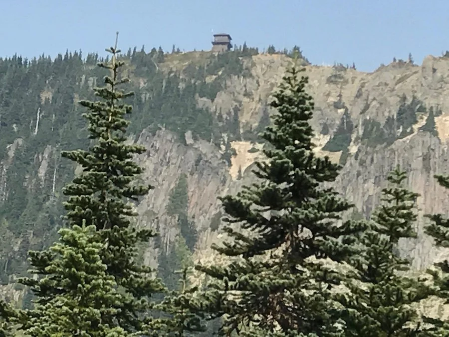 Closeup of the fire lookout tower