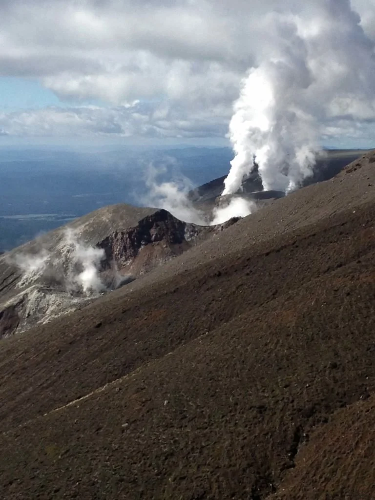 Volcanic activity on the trail