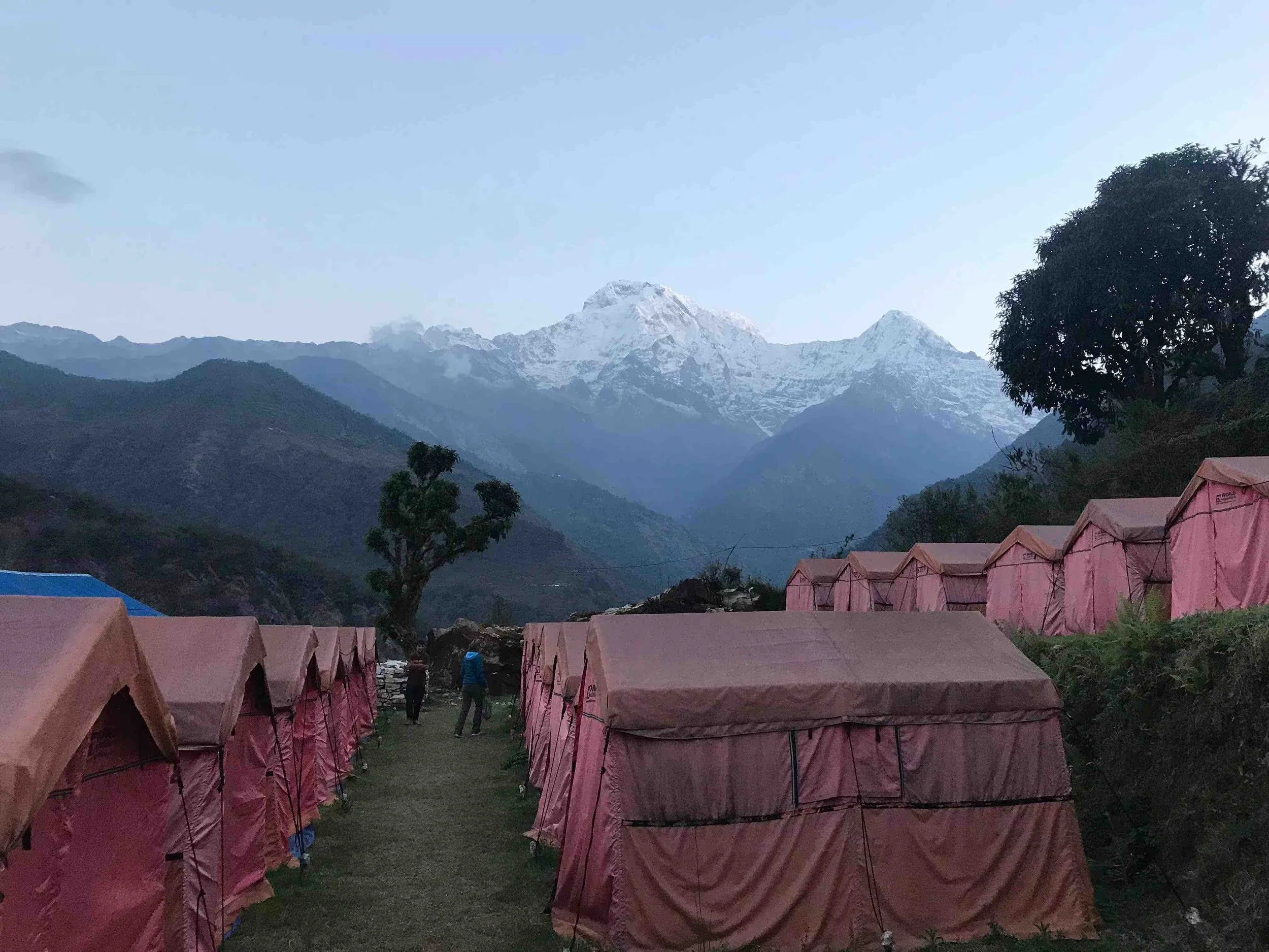 Views of Annapurna South from one of our campsites