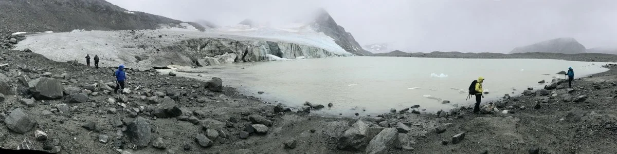 Hiking up to the glacier