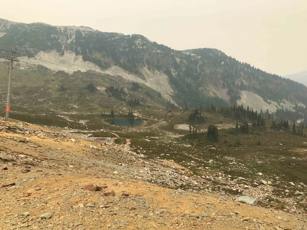The trail circles back towards the top of Whistler Chairlift