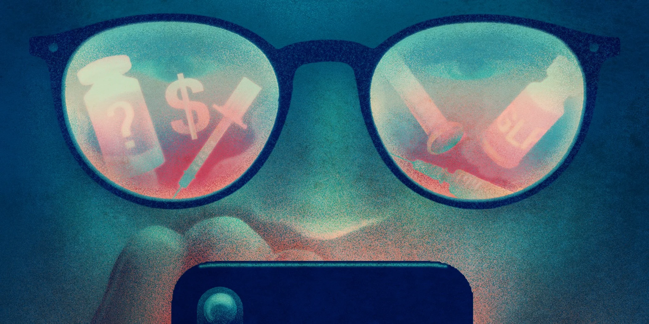 A shadowy market for weight-loss drugs has emerged online |  illustration by Eoin Ryan