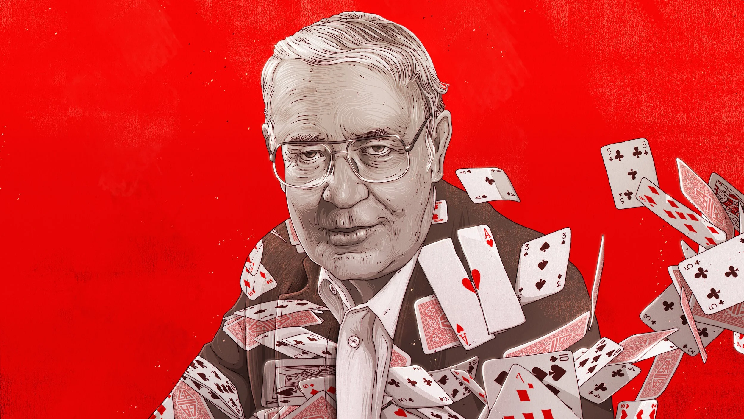 Gambling studies pioneer Robert Custer bet on compassion | illustration by Tavo Montañez 