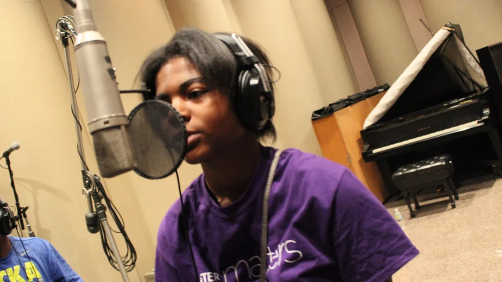In the studio, 2015