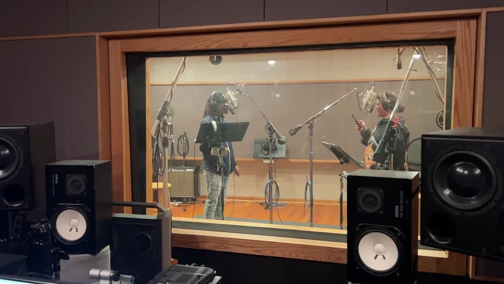 The control room, looking into the booth, 2024