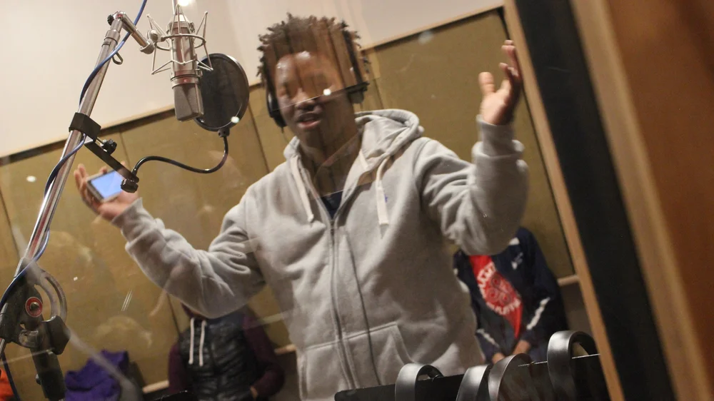 In the booth, 2016