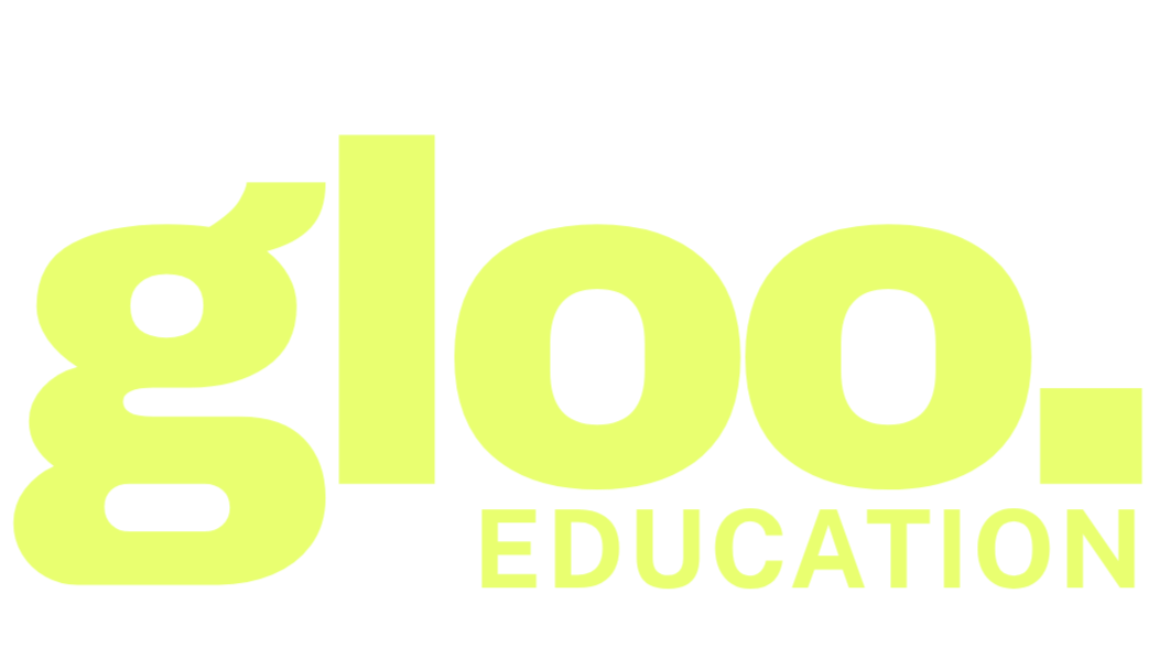 Logo for Gloo Education in bright lime text.
