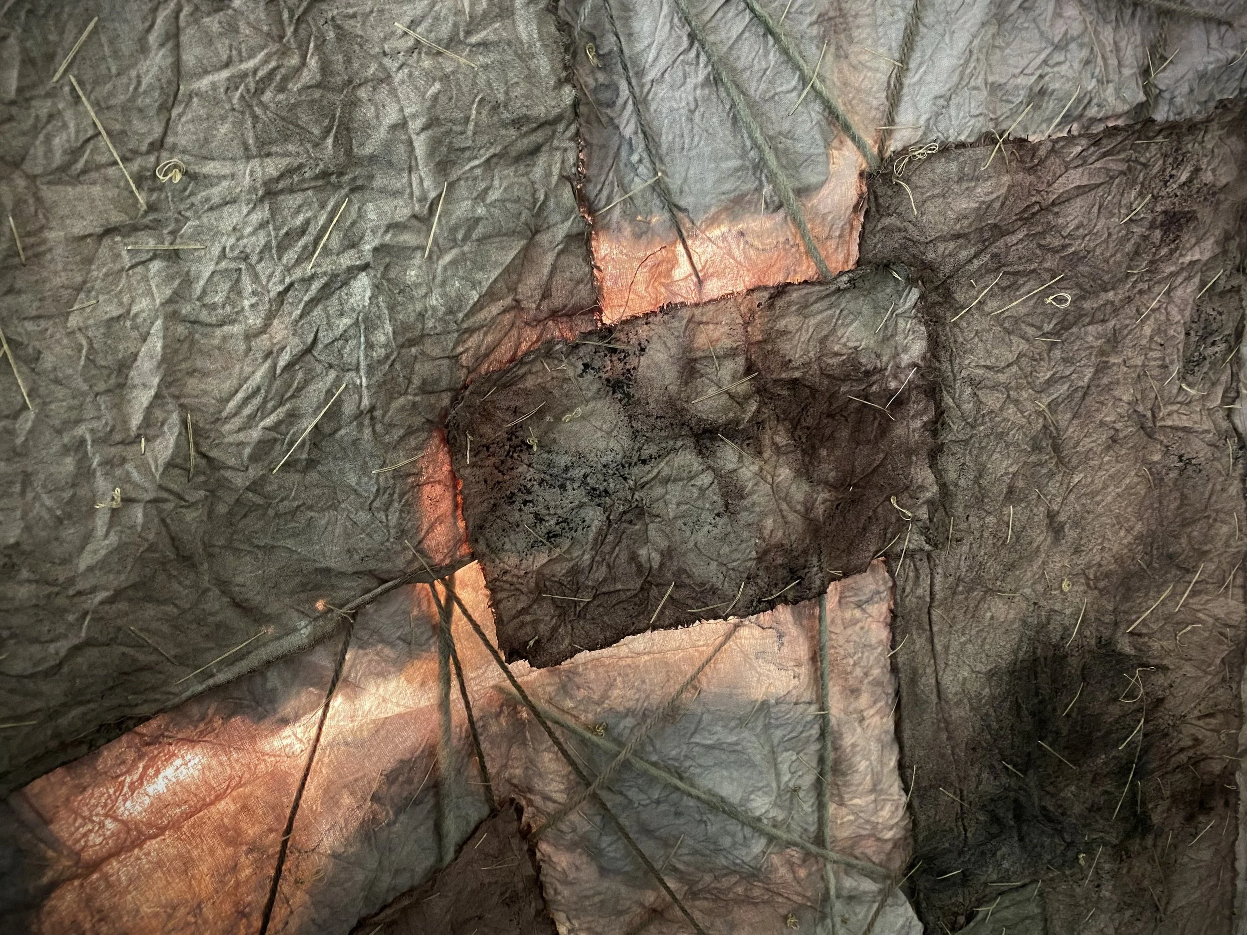Close-up view of a fabric piece.