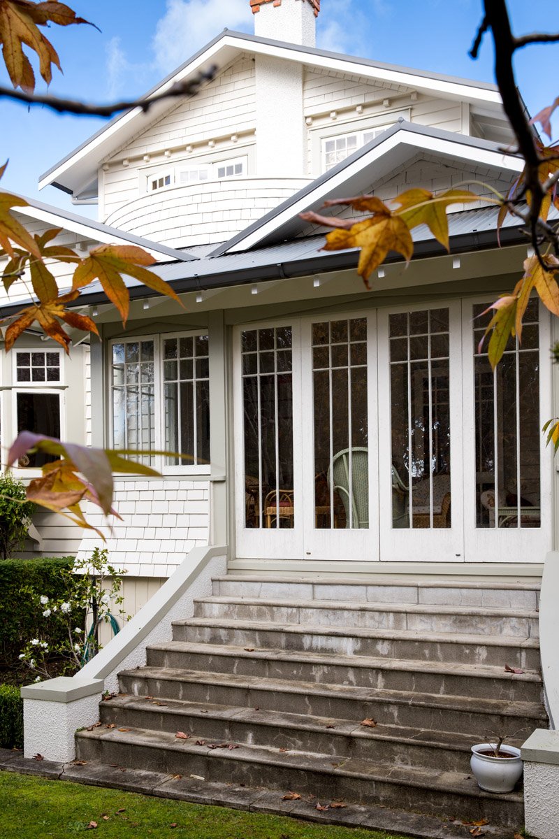 Character home extension showcasing restored weatherboards and traditional architectural detailing.
