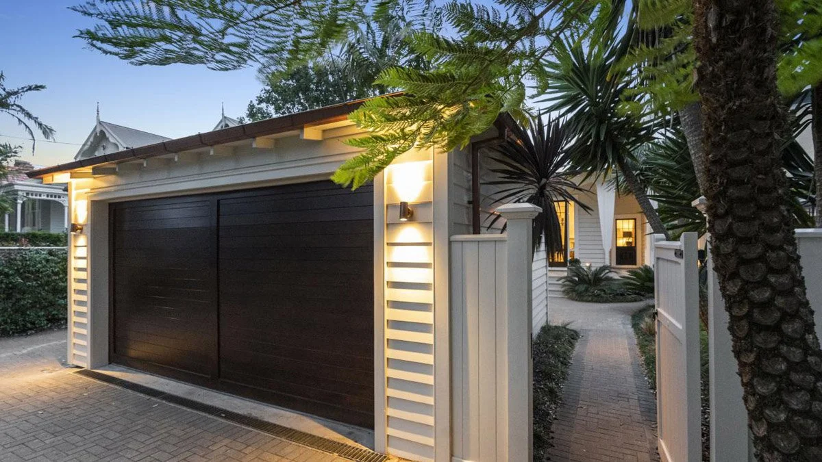 New garage addition completed as part of character home renovation in Devonport