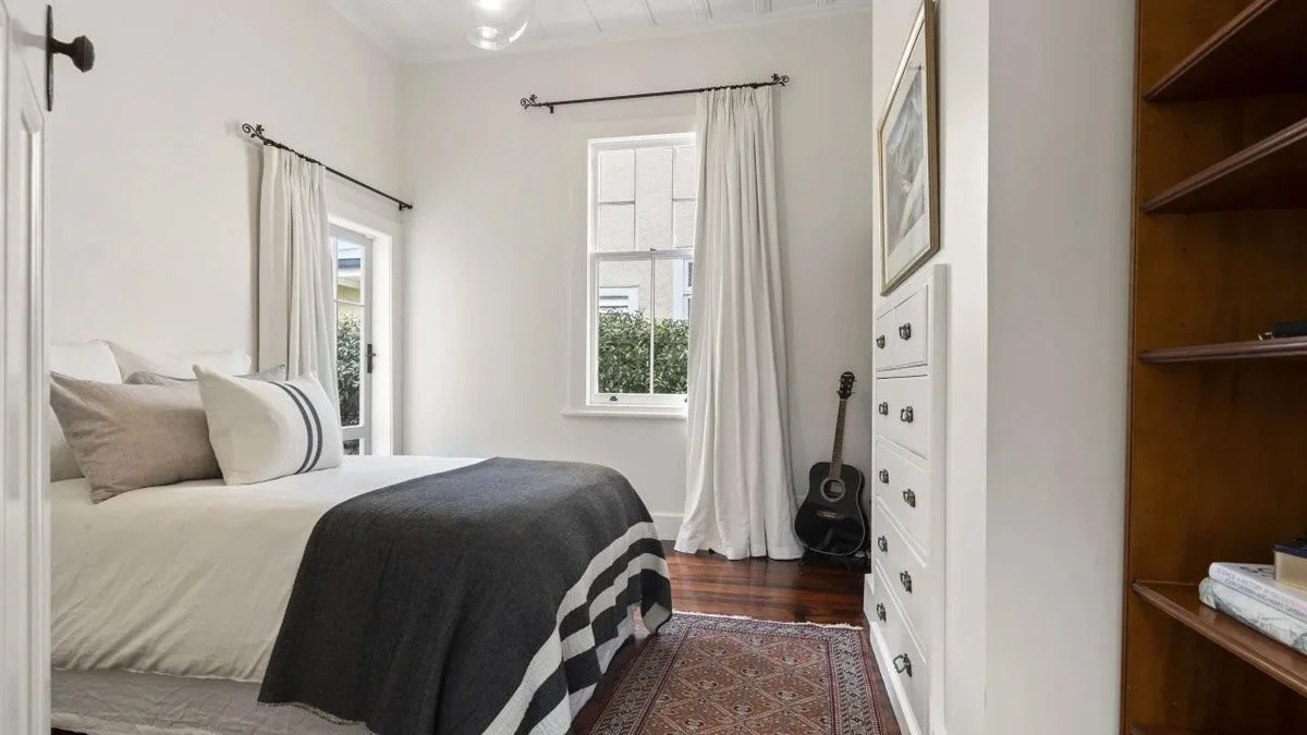Refreshed bedroom within renovated Devonport character home