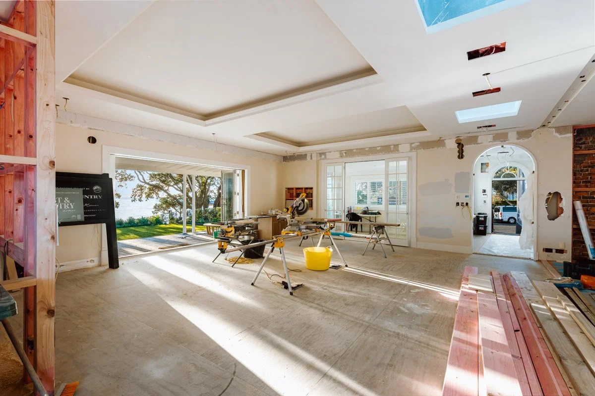 Luxury beachfront home renovation in Cheltenham, Devonport with restored character features and modern living upgrades.