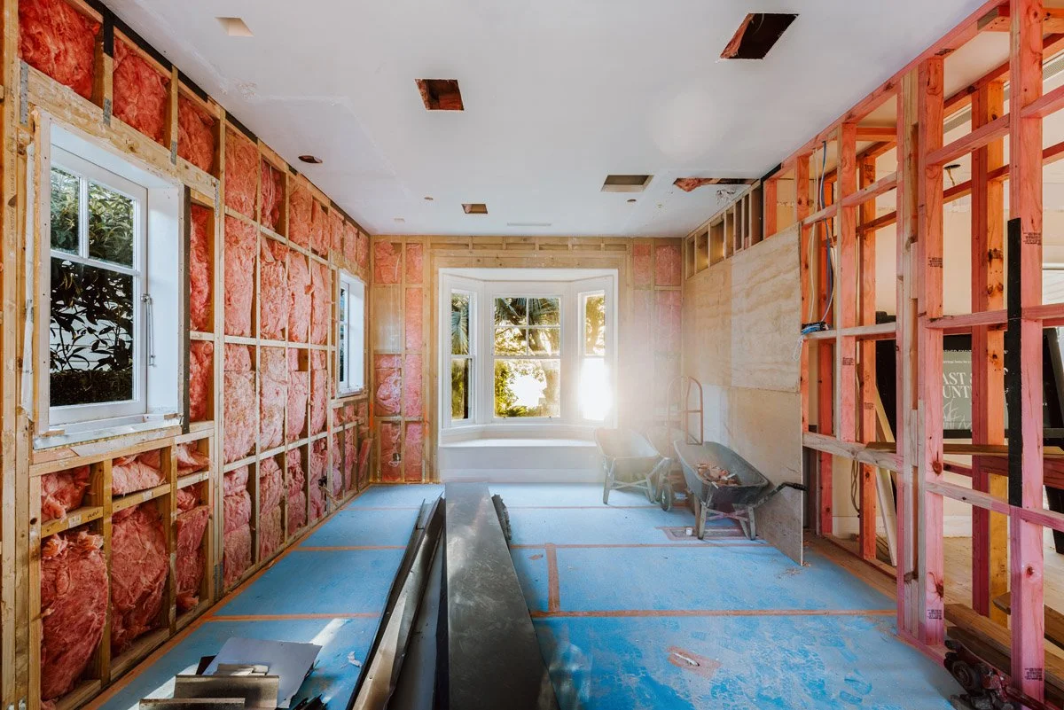 Architectural detailing and restoration work within a beachfront character home renovation project.