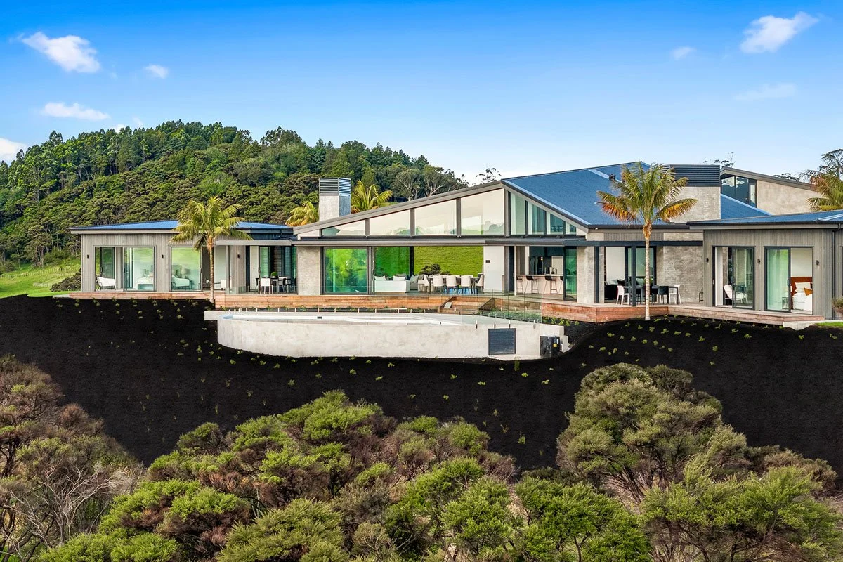 Architectural country home in Matakana built by Coast and Country Homes