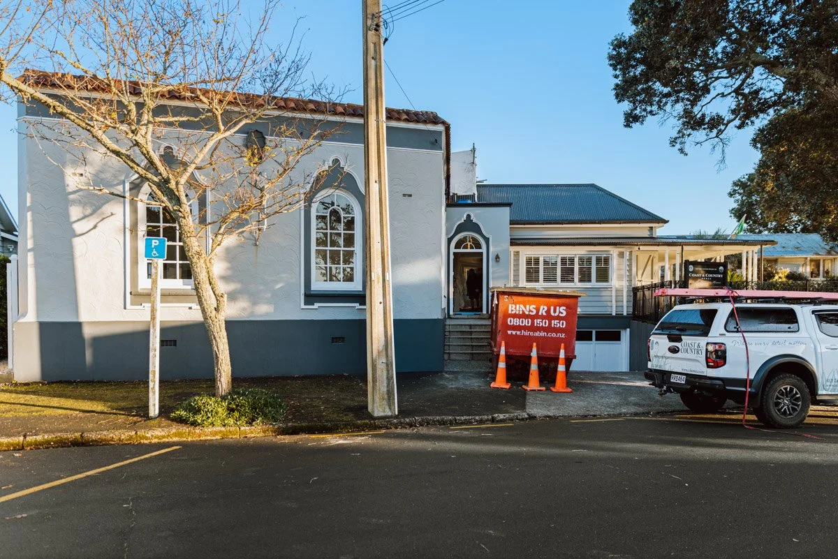 Cheltenham beachfront character home renovation in Devonport Auckland by Coast & Country Homes, heritage home restoration and luxury renovation project.