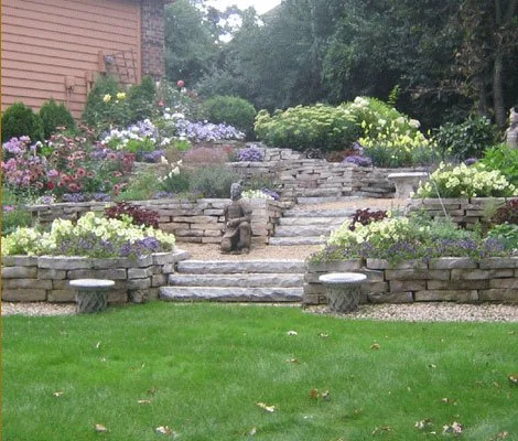 Natural Stone Wall and Patio Installat