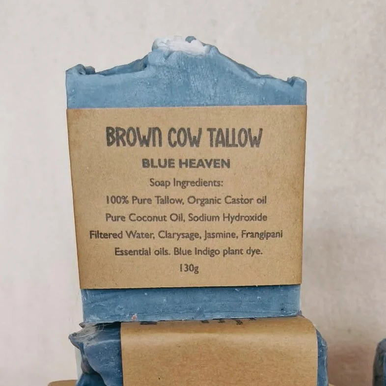 Blue Heaven: Clarysage, Jasmine & Frangipani Tallow Soap