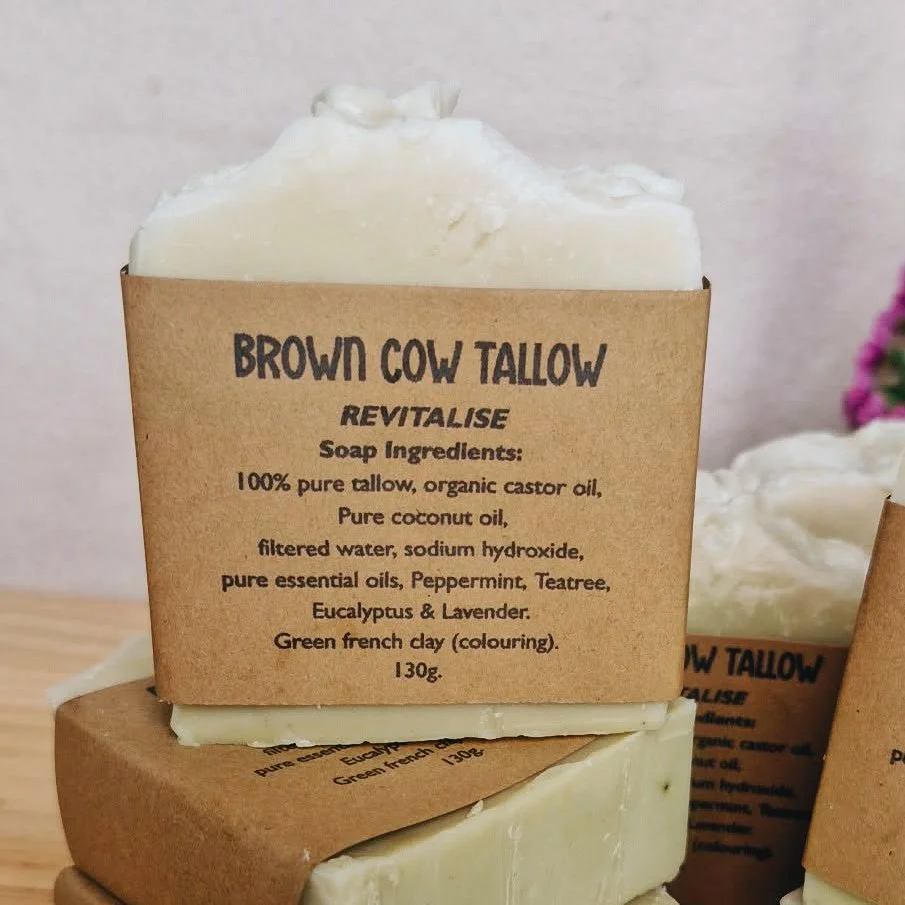 Revitalise: Eucalyptus, Peppermint & Tea Tree Tallow Soap