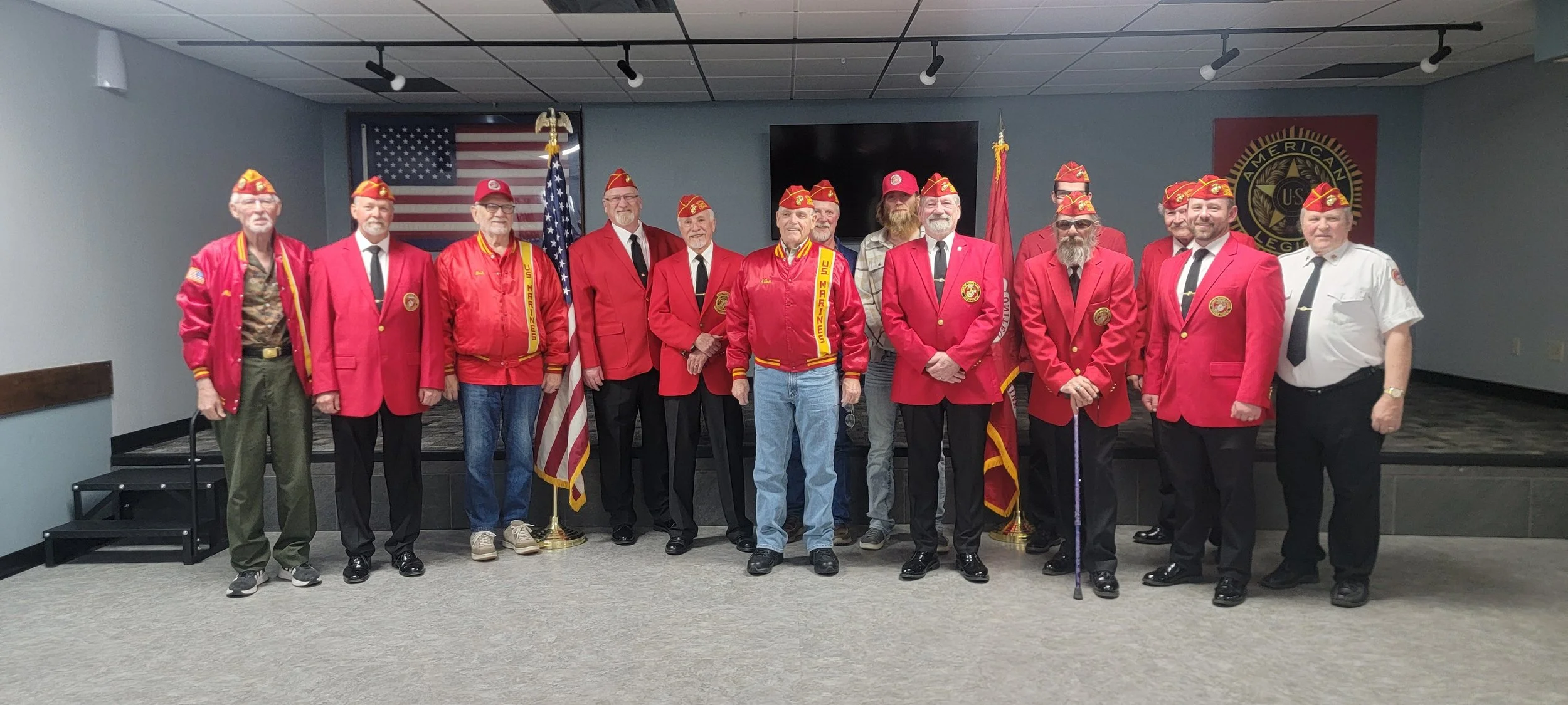 Randy at the American Legion with members of Black Hills Det. 484 following being sworn in as Junior Vice Commandant for the Marine Corps League