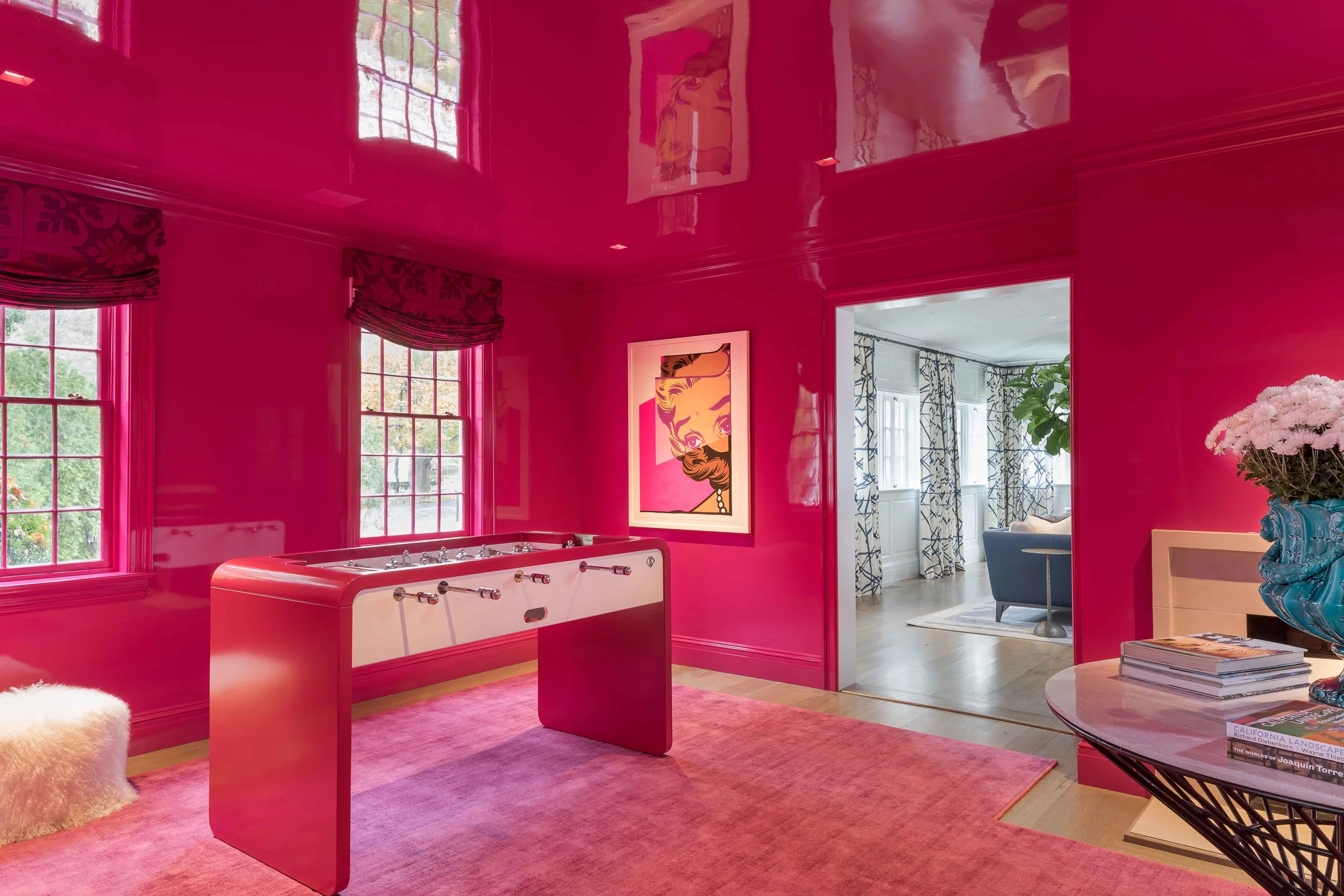 06-pound-ridge-ny-historic-tavern-pink-lacquer-room-modern-art.jpg