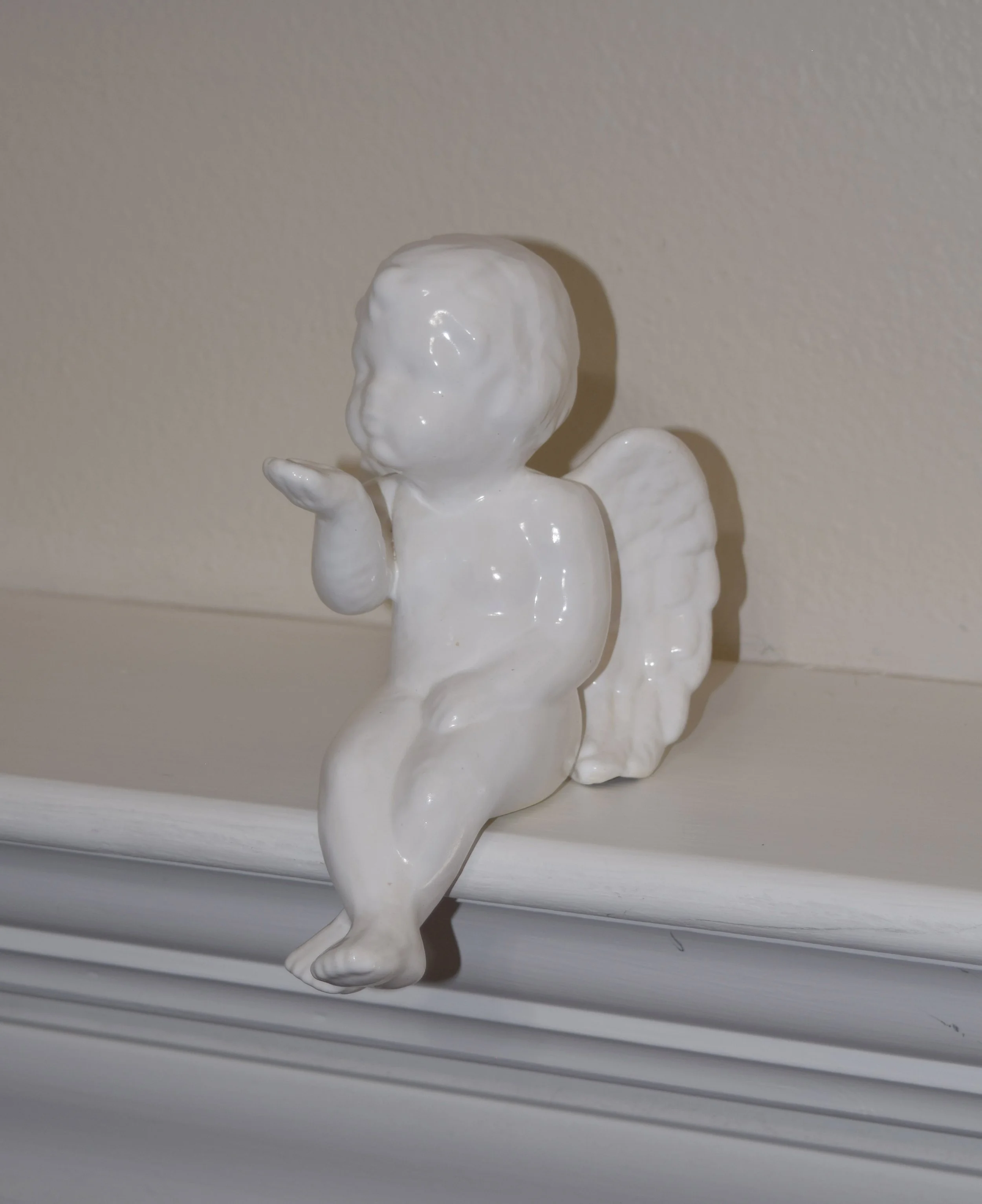 White Opaque Blowing Kiss Angle