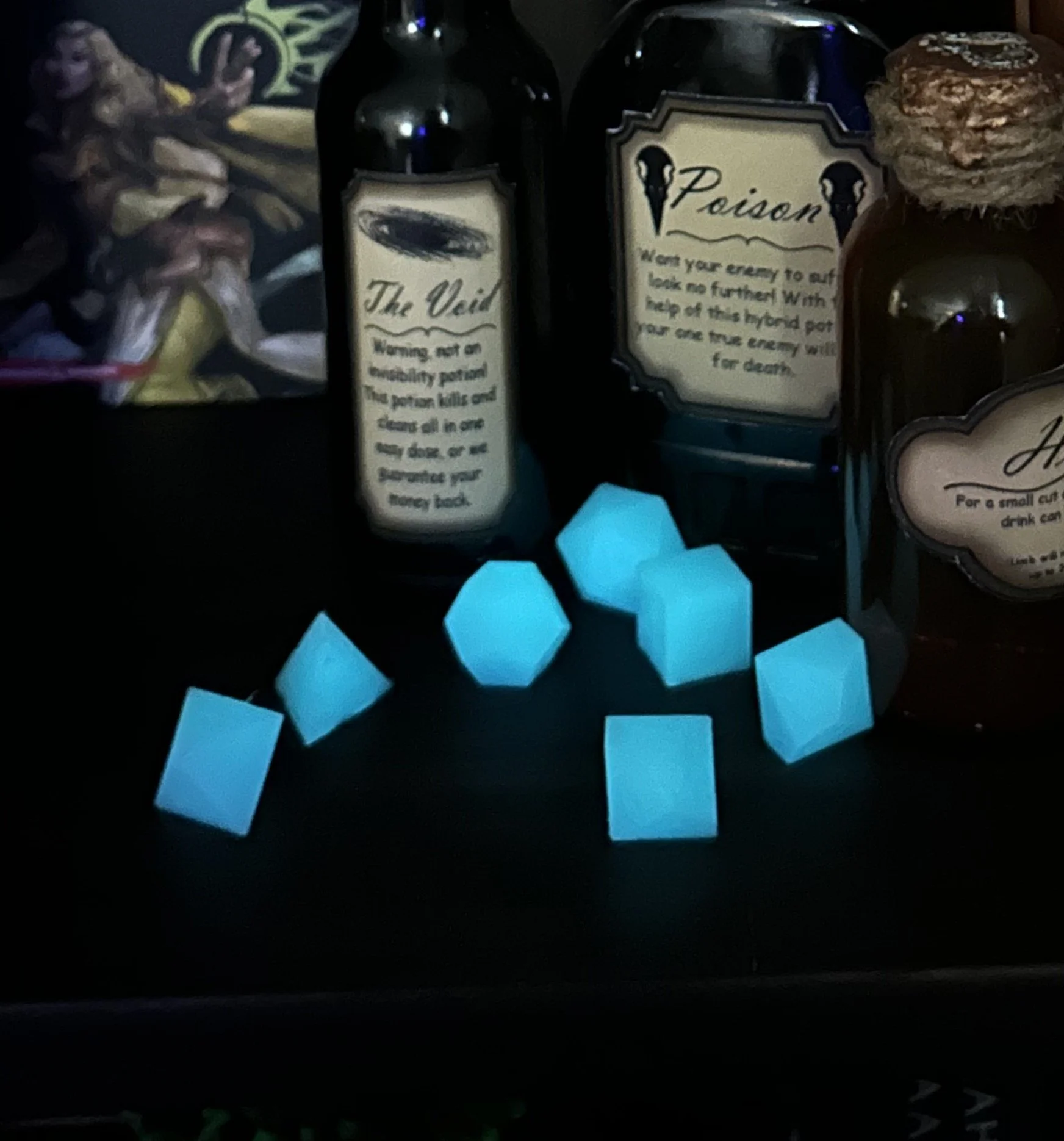 Glow-in-the-dark Squishy Dice