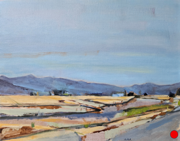 Yellow paddock and blue mountains, 2026 (Sold)