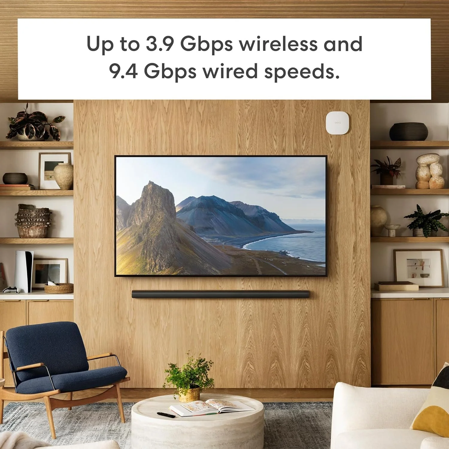 High-speed home network installation featuring an Eero Max 7 router and PoE mesh WiFi setup by Ennoble Smart Home, delivering premium gigabit internet optimization powered by eero in Murfreesboro TN.