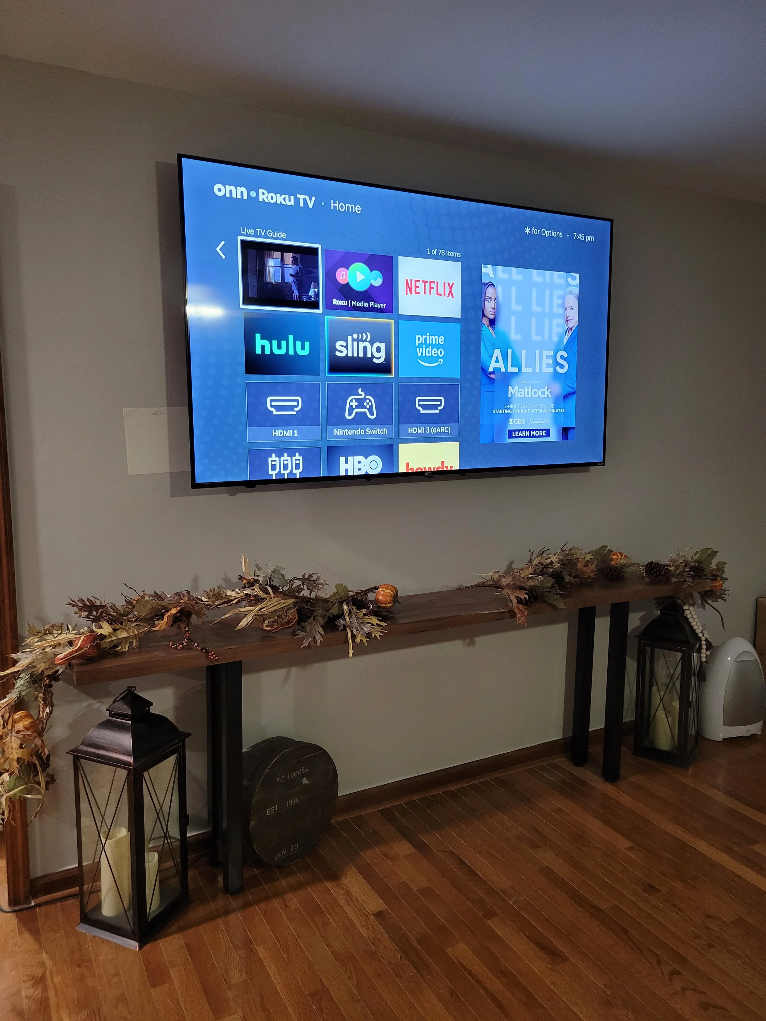 TV Mounting Large TVs