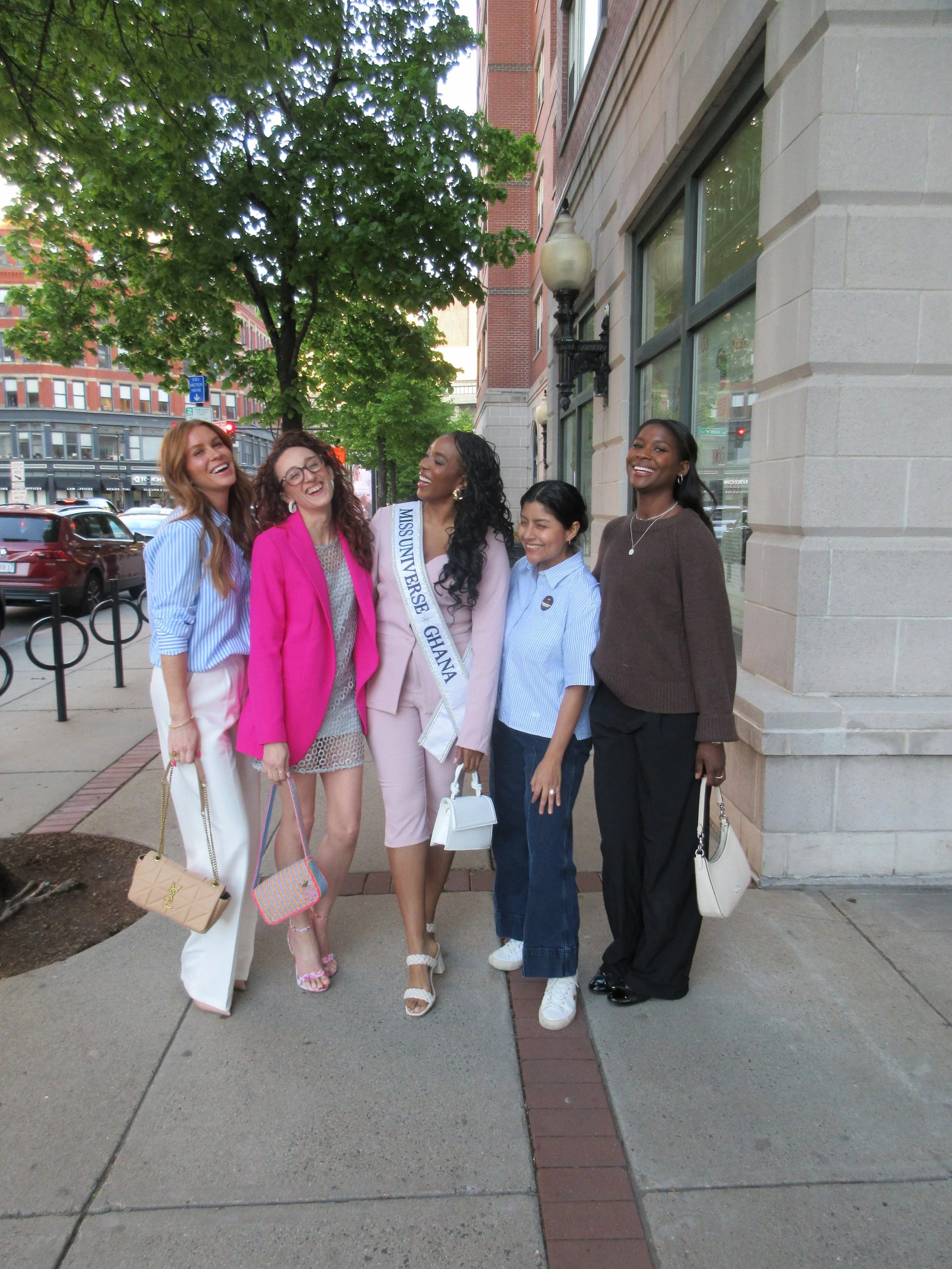 Andromeda Osam-Peters, therapist and Miss Universe Ghana facilitating her women's self-care panel with her non-profit Your Mind Matters Global during mental health awareness month in Boston, Massachusetts.