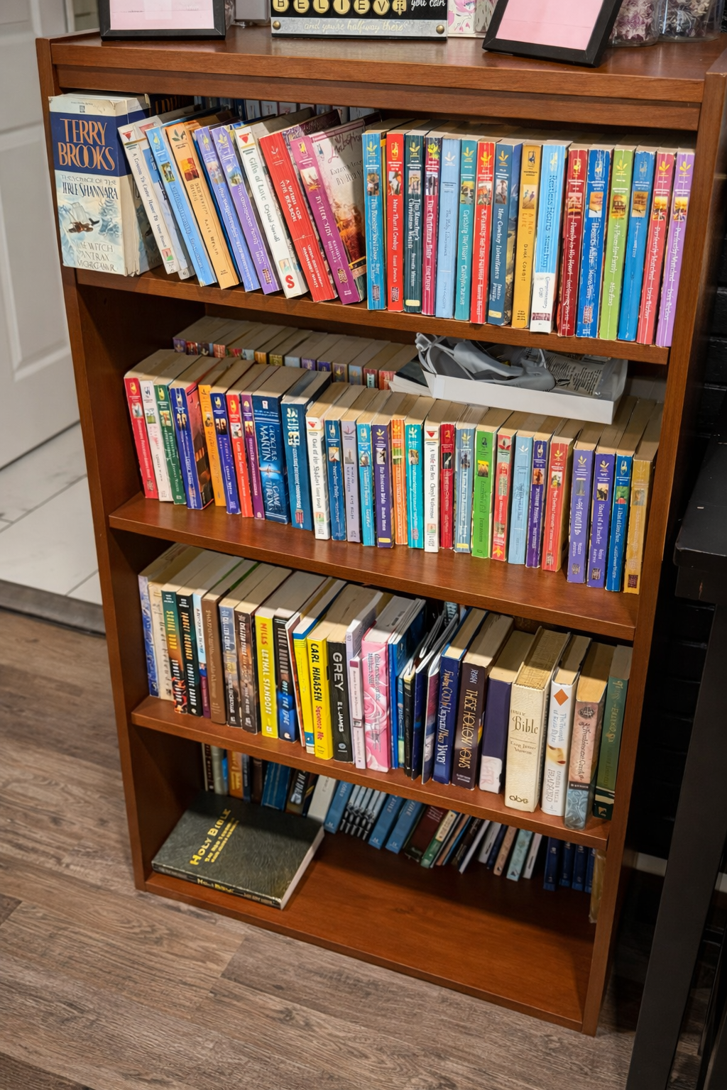 A cozy little library where clients can borrow books, unwind, and find inspiration along their recovery journey
