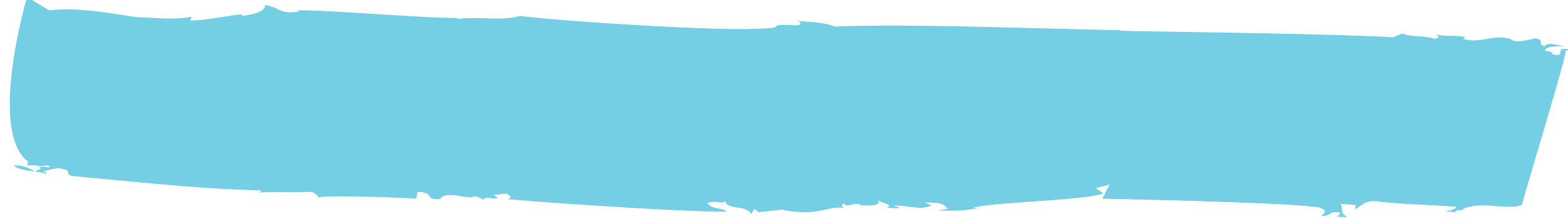 Light blue paint streak on white background.