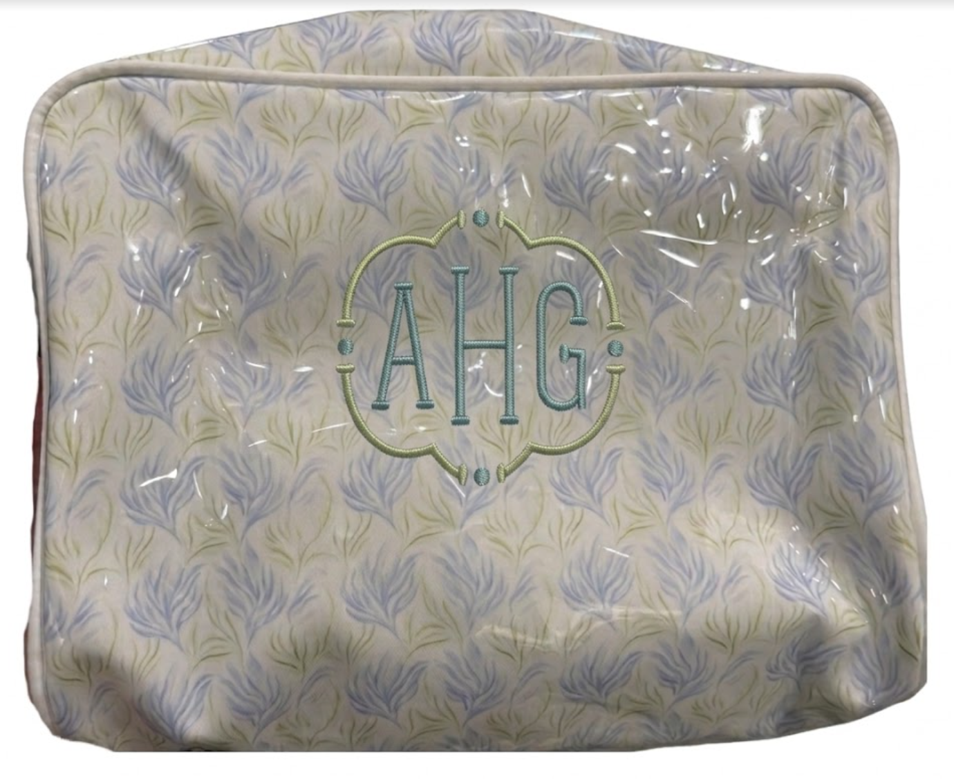 Blue & Green Leafy Toiletry Bag (XL)