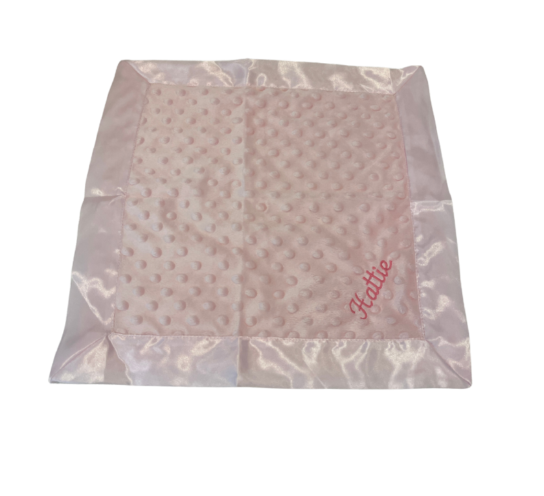 Baby Girl 14x14" Pink Silky Comfort Blanket