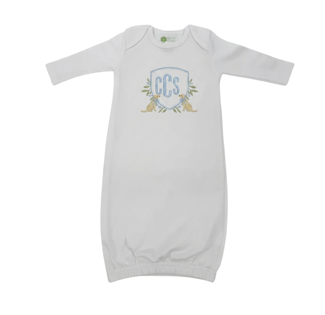 Golden Retriever NB Pima Cotton Gown- Boy