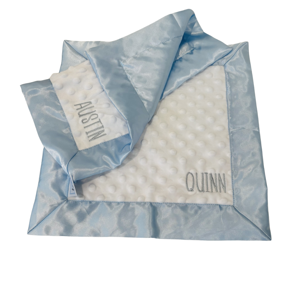 Baby Boy 14x14" Blue Silkie Comfort Blanket