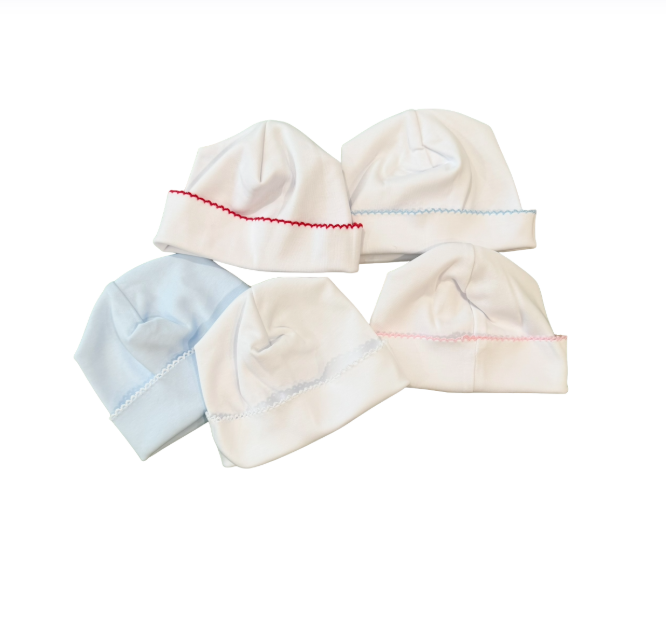 Picot Trim Baby Hat