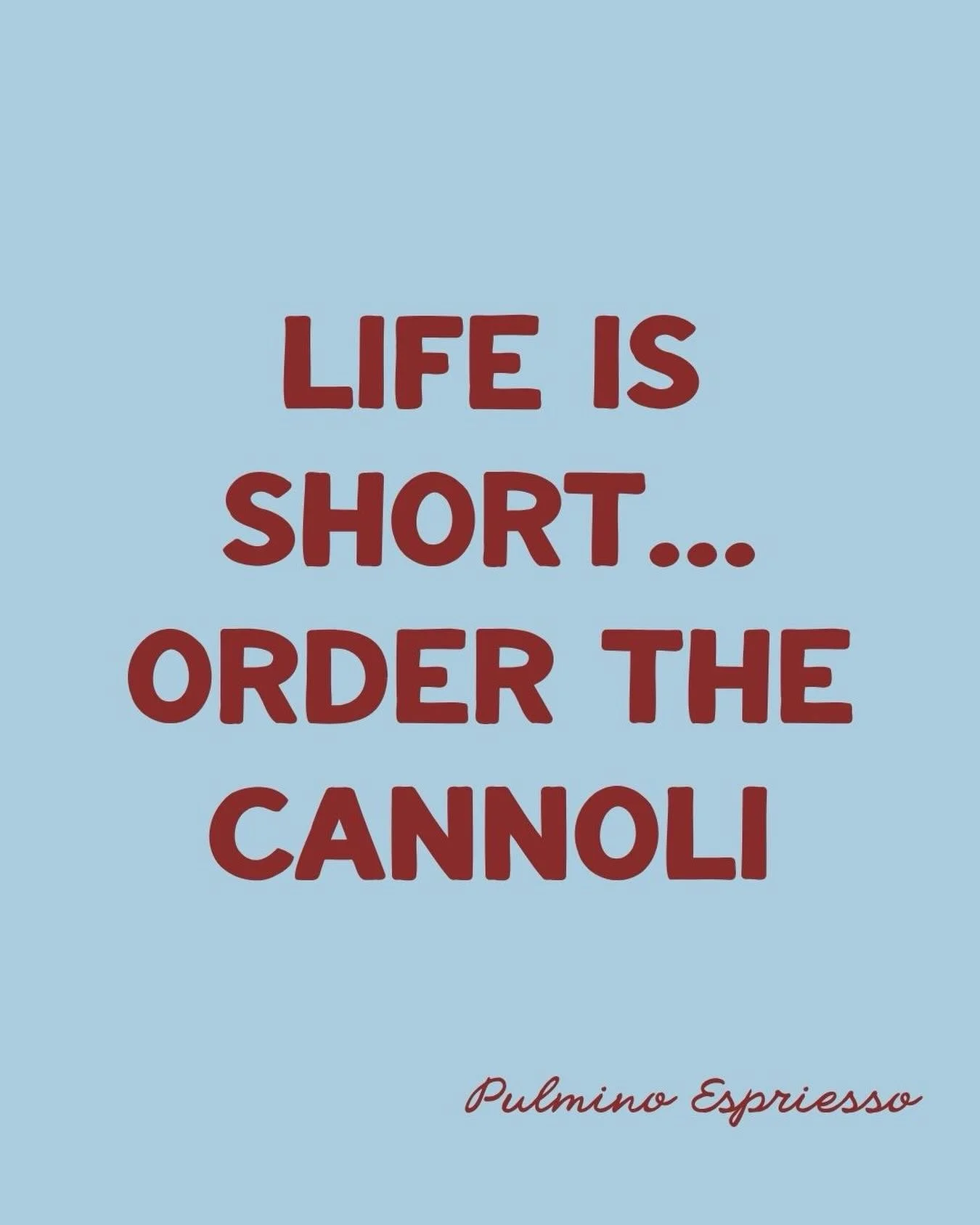 Life&rsquo;s too short to skip the good stuff.

The coffee.
The conversation.
The extra cannoli.

If Nonna taught us anything, it&rsquo;s that life&rsquo;s best moments are usually shared around a table.

We&rsquo;ll happily supply the coffee. ☕🇮🇹
