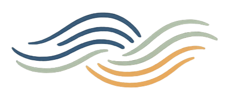 Abstract colorful wavy lines on a black background