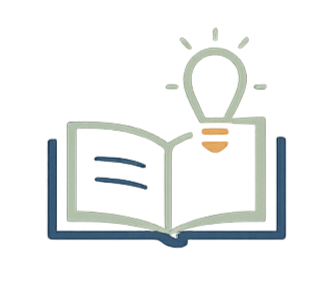An illustration of a desk lamp and an open book, representing reading or studying.