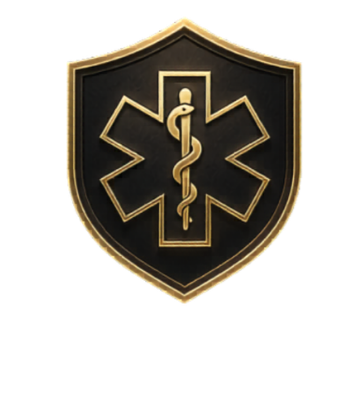 Service profession badges for police, fire, EMS, dispatch, healthcare, and military