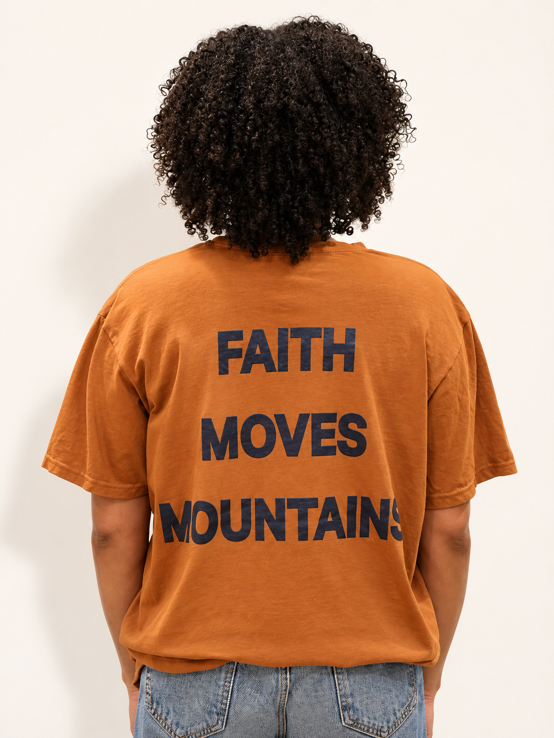 Faith Moves Mountains T-Shirt - Orange