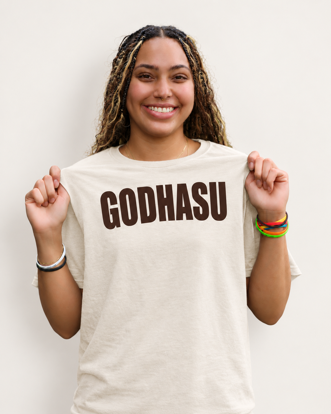 God Has You T-shirt - Cream