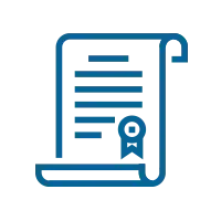 Un documento o contrato en un dispositivo digital, con un sello en la esquina inferior derecha.