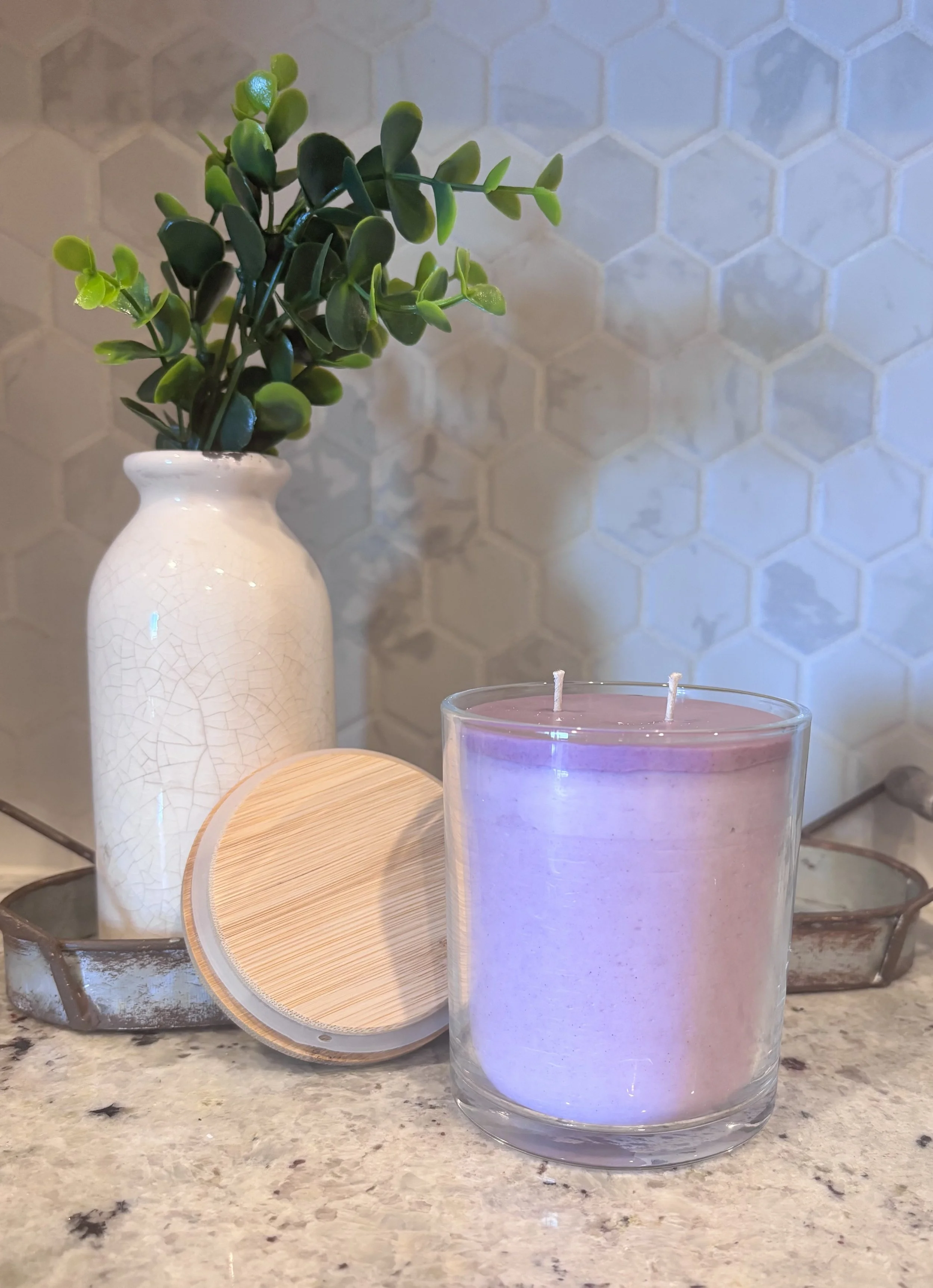 Hand-poured 12oz 2 Wick Lavender Candle