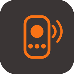 Remote control for garage door opener.