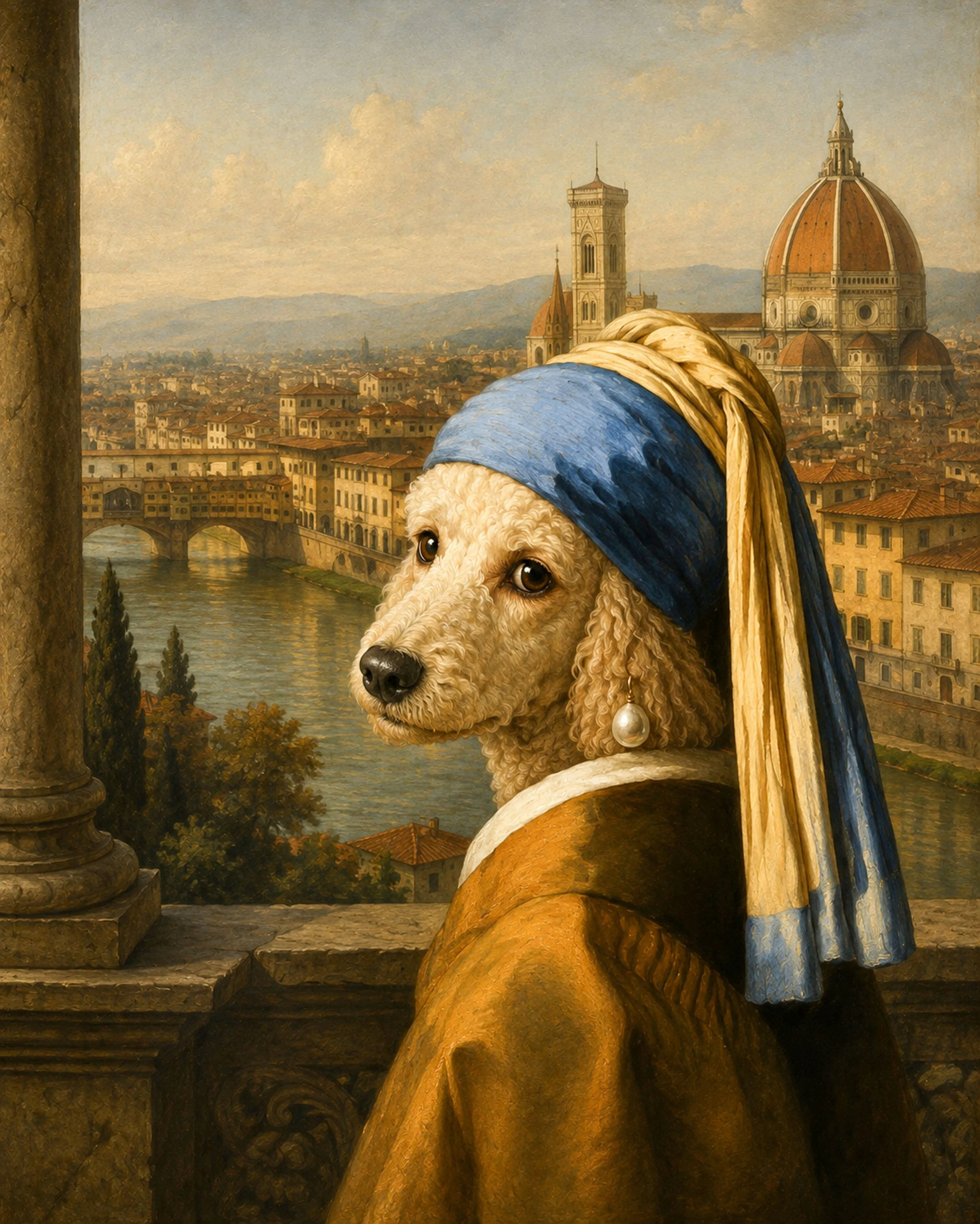 Poodle with a Pearl over Florence.jpg