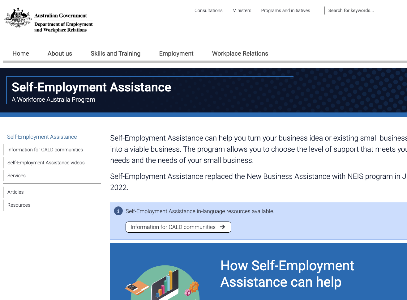 Self‑Employment Assistance