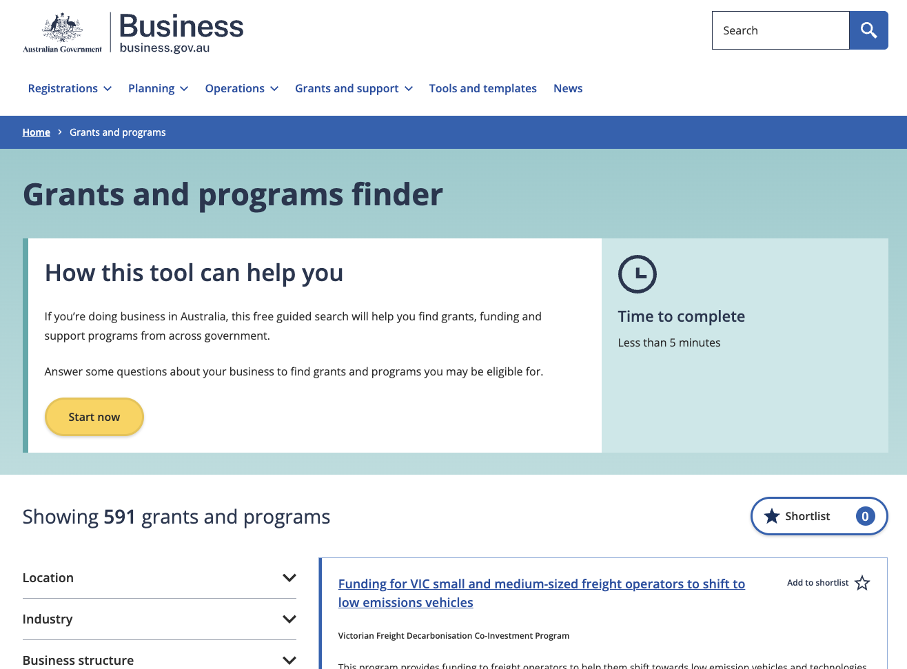 Government Grant Finder