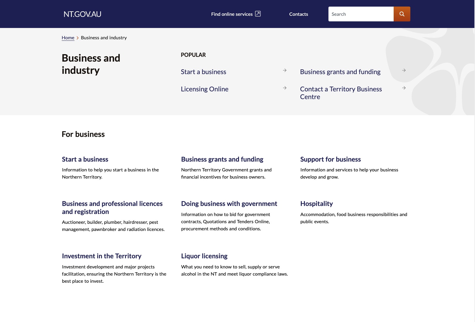 Northern Territory Small Business Support